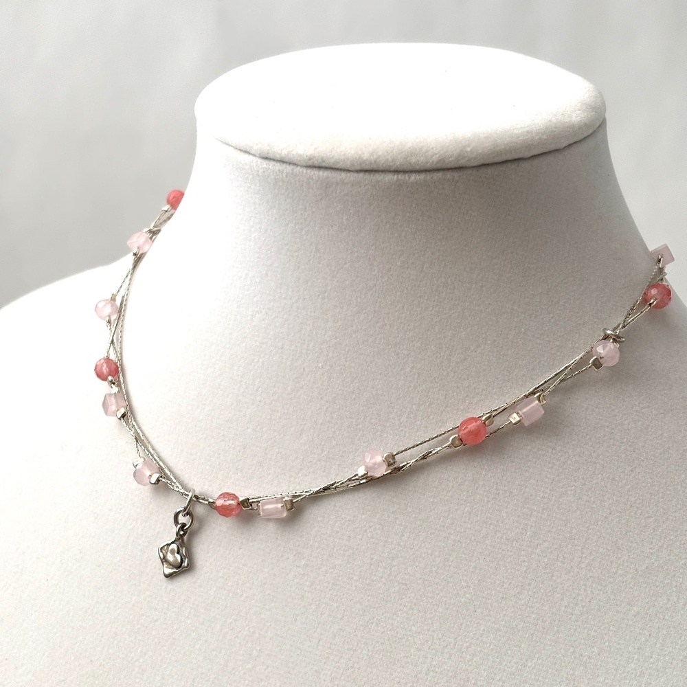 Sterling silver heart pendant necklace